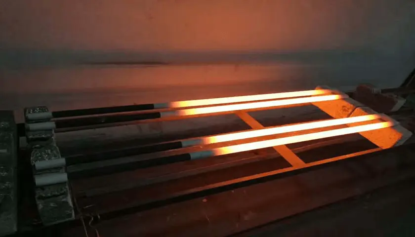 SiC heating rod testing